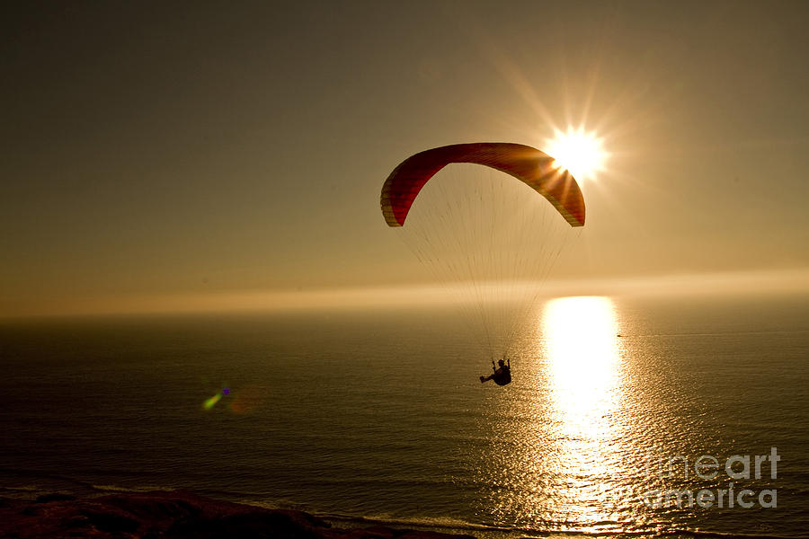 Sunset Hang Glider Photograph by Daniel  Knighton