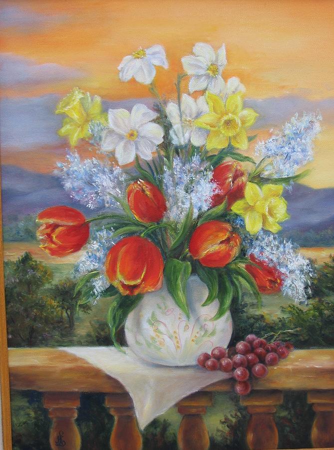 Still Life Painting - Sunset by Helen Meyers Still Life Painting - Sunset by Helen Meyers