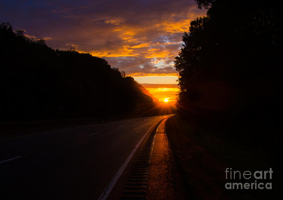Sunset Photograph - Sunset Highway by Donna Nicklas