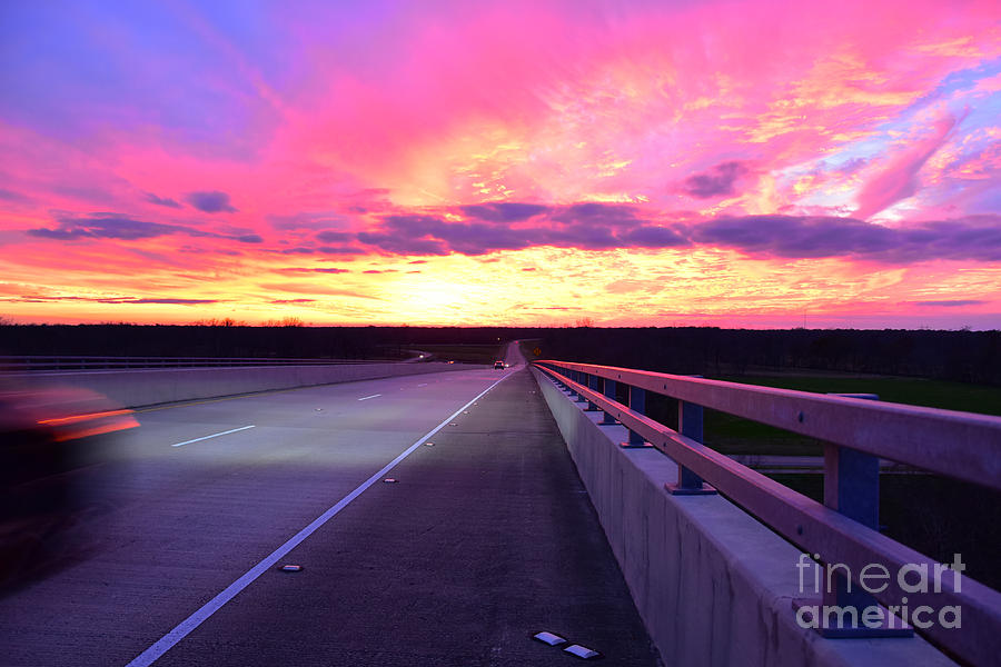Sunset Highway Photograph