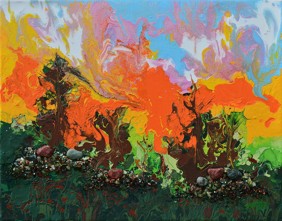Sunset Hike Painting by Donna Blackhall