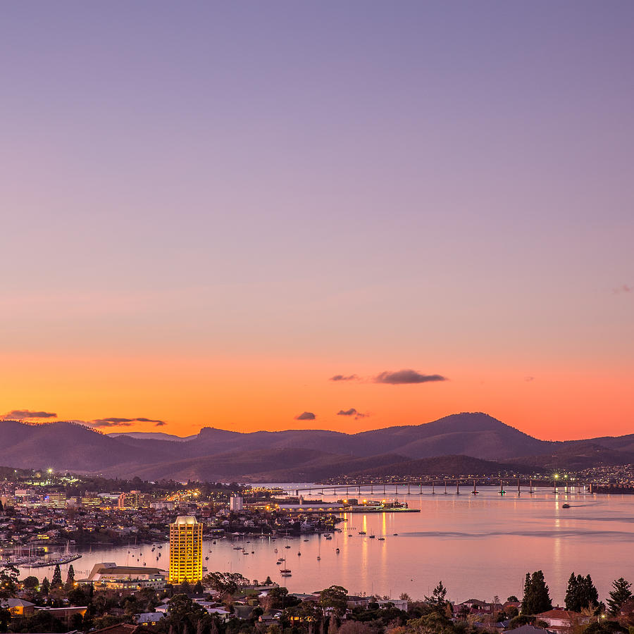 Sunset Photograph - Sunset Hobart May 2015 by Tim Lake