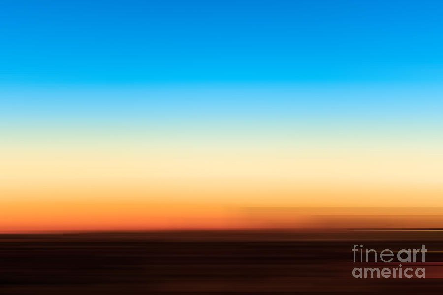 Abstract Photograph - Sunset horizon 1 by Delphimages Photo Creations