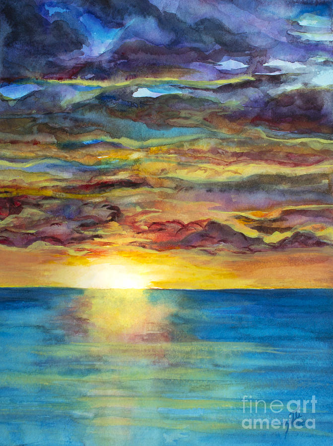 Sunset II Painting by Suzette Kallen