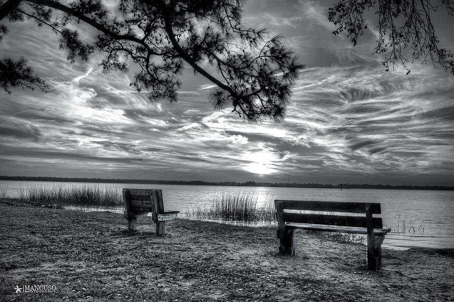 Sunset In Black And White Digital Art by Phil Mancuso