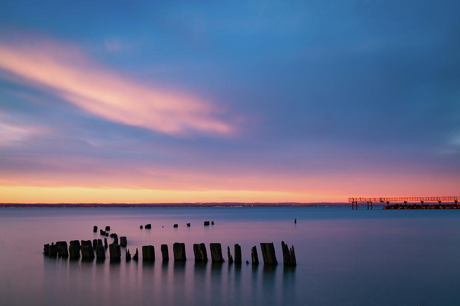 Sunset in Blue Photograph by Marzena Grabczynska Lorenc