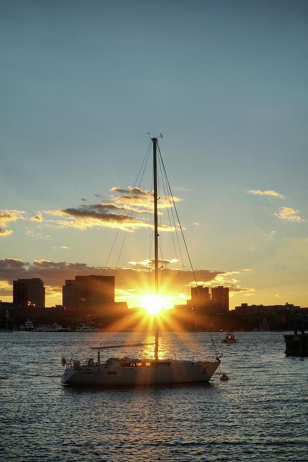 Sunset in Boston Photograph by Lilia S