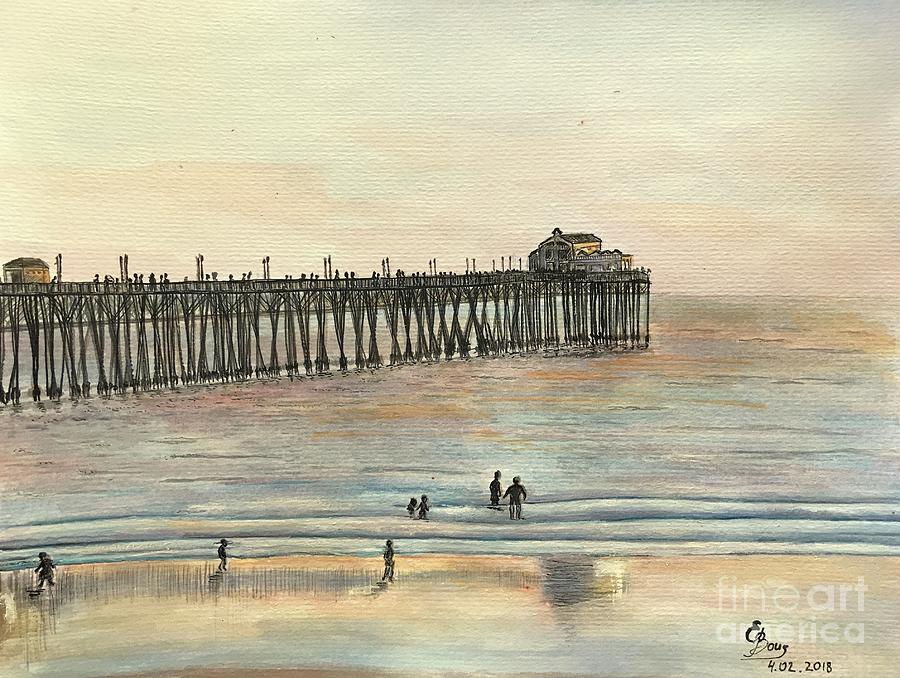 Sunset in California Painting by Ella Boughton