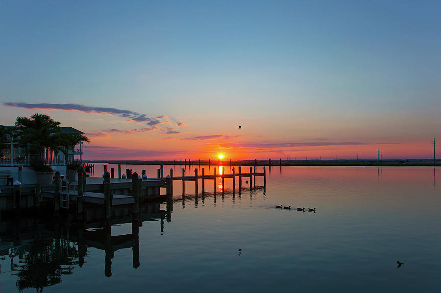 Sunset Photograph - Sunset In Chincoteague Island by Amy Jackson