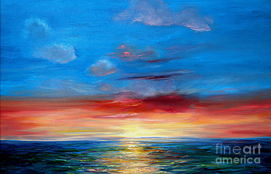 Sunset in Florida Key West. Painting by Jeannette Ulrich - Fine Art America