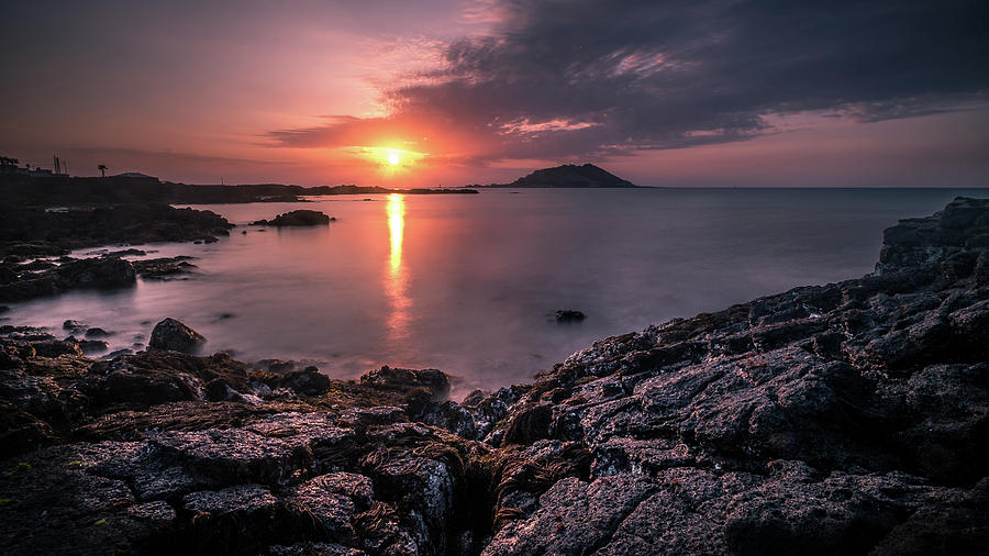  Sunset  in Jeju  Island South Korea Seascape photography 