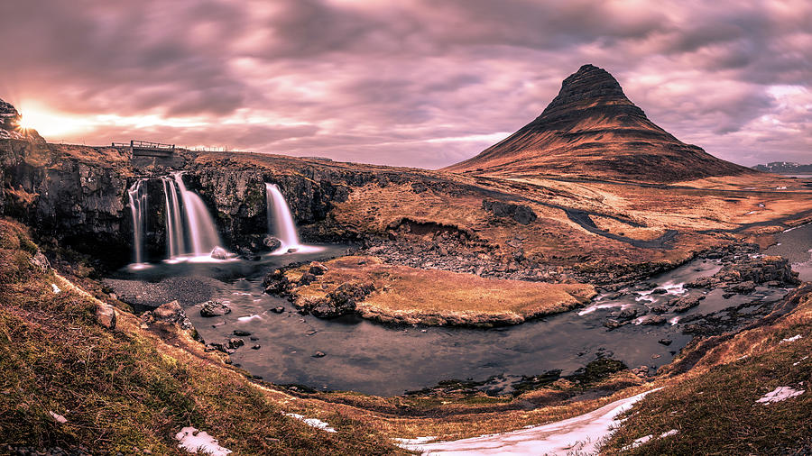 Sunset in Kirkjufell - Iceland - Travel photography Photograph by Giuseppe Milo
