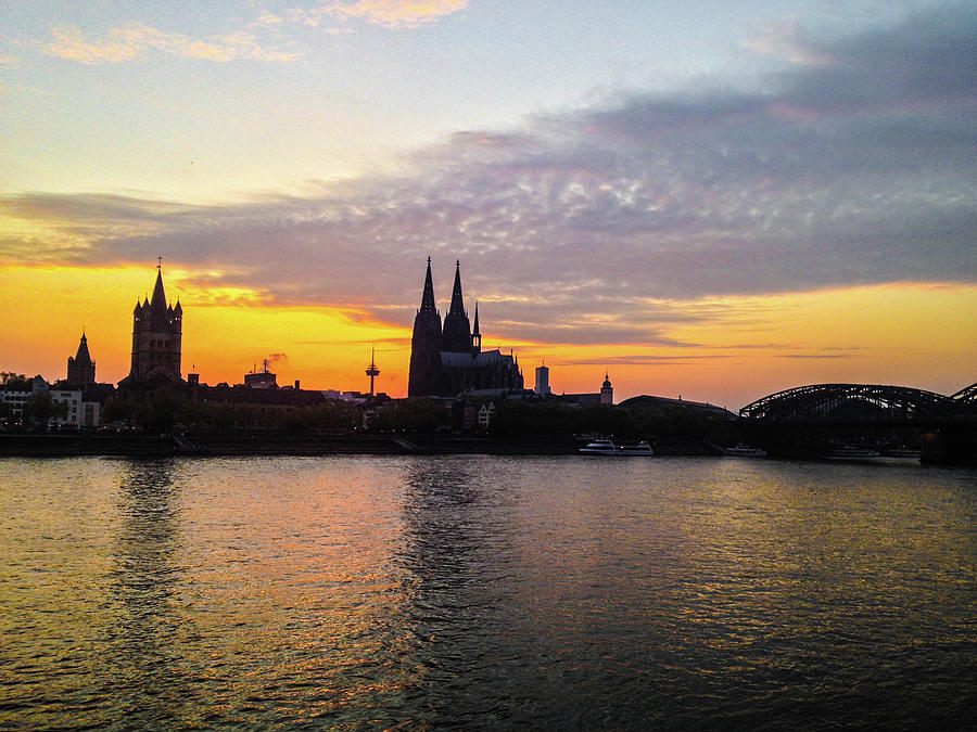 Architecture Photograph - Sunset in Koln by Cesar Vieira
