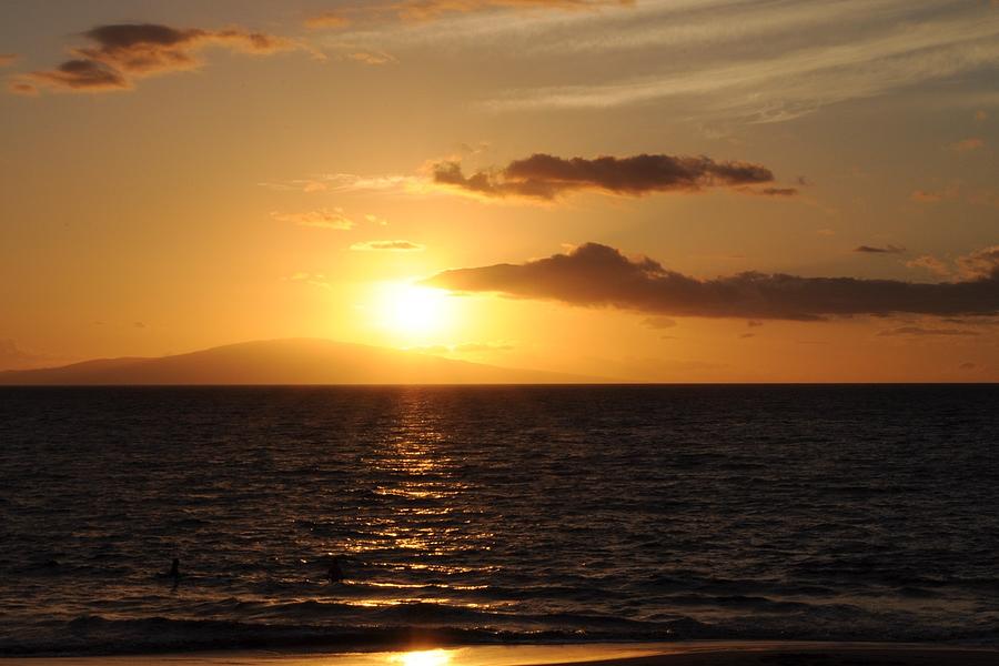 Sunset in Maui Photograph by Michael Albright