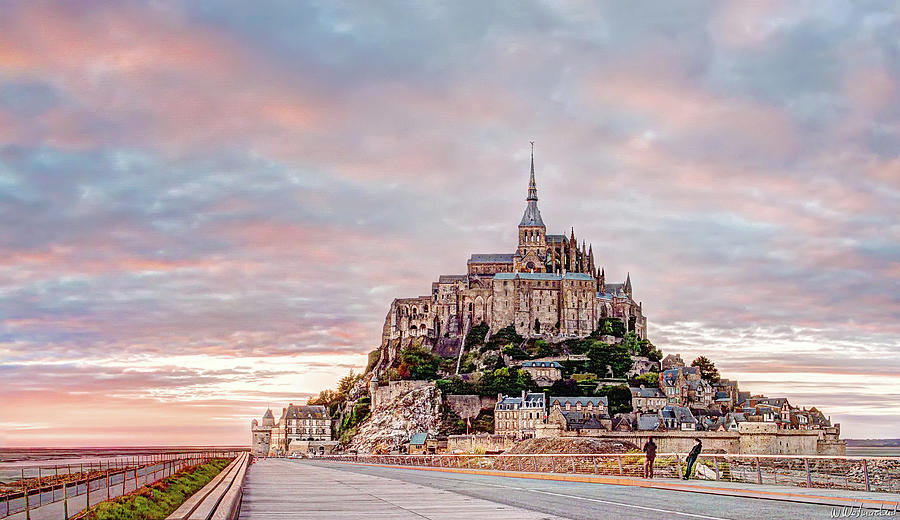 Sunset in Mont Saint Michel Panorama fragment Photograph by Weston Westmoreland