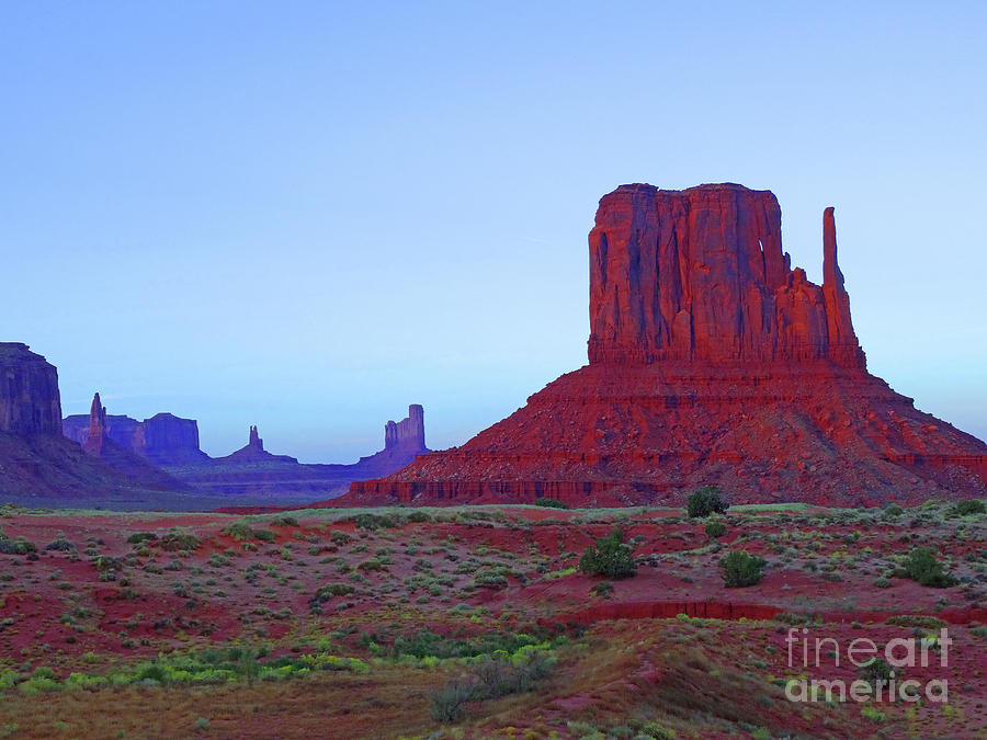 Sunset in Monument Valley Photograph by Eunice Warfel
