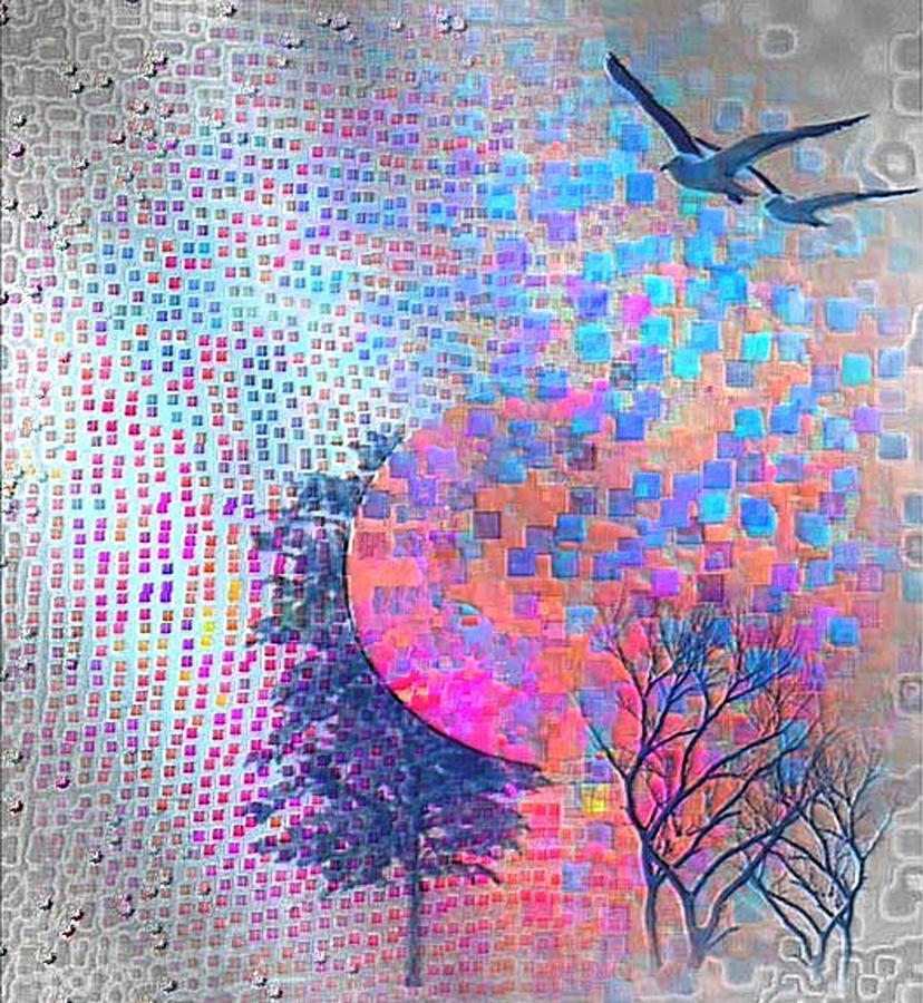 Tree Digital Art - Sunset in My Mind by Carola Ann-Margret Forsberg