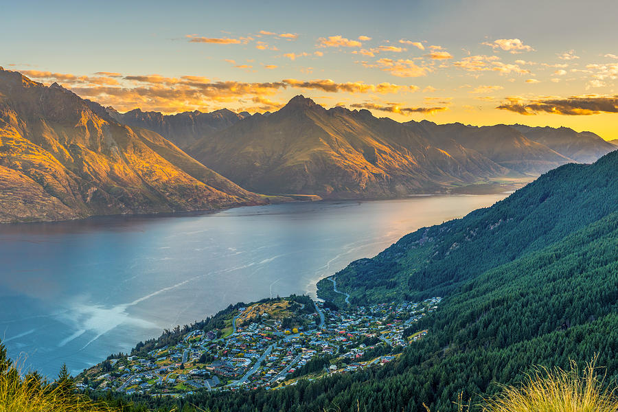 Sunset in New Zealand Photograph by James Udall