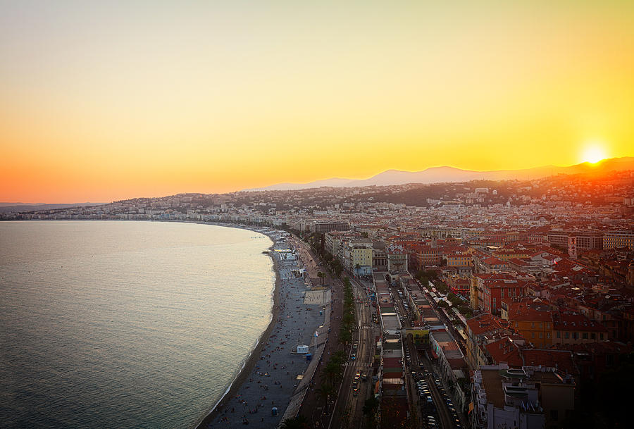Sunset in  Nice, France Photograph by Anastasy Yarmolovich