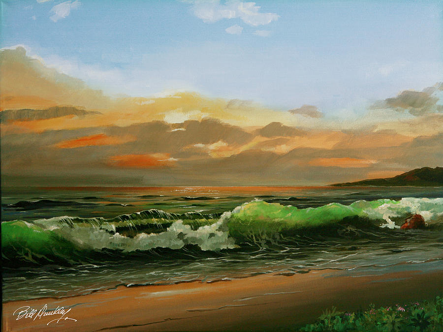 Sunset Painting - Sunset in Paradise by Bill Dunkley