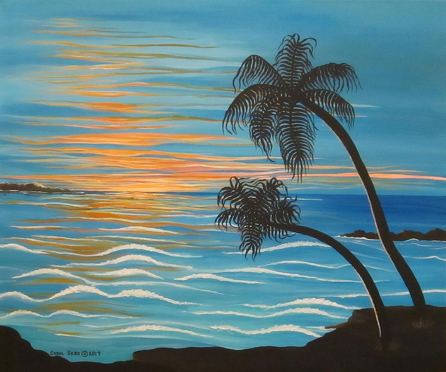 Sunset In Paradise Painting by Carol Sabo