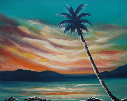 Sunset in Paradise  Painting by Gina De Gorna