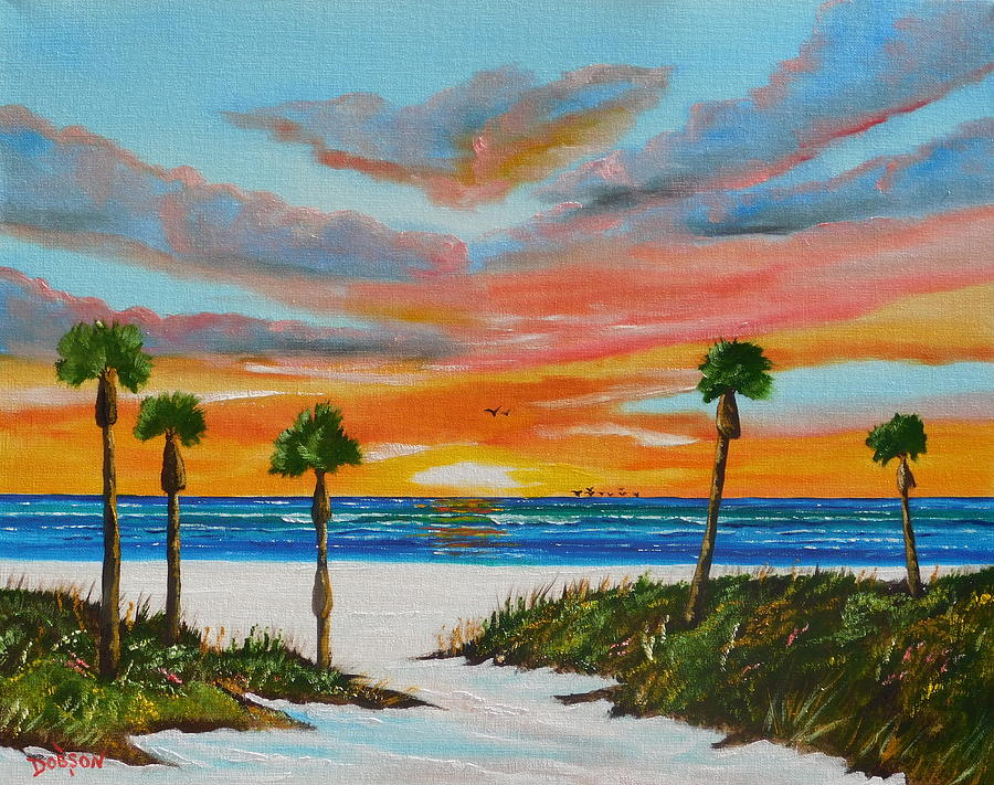 Sunset In Paradise Painting by Lloyd Dobson