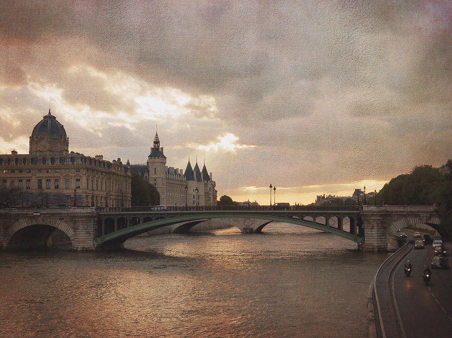 Sunset in Paris Photograph by Hermes Fine Art