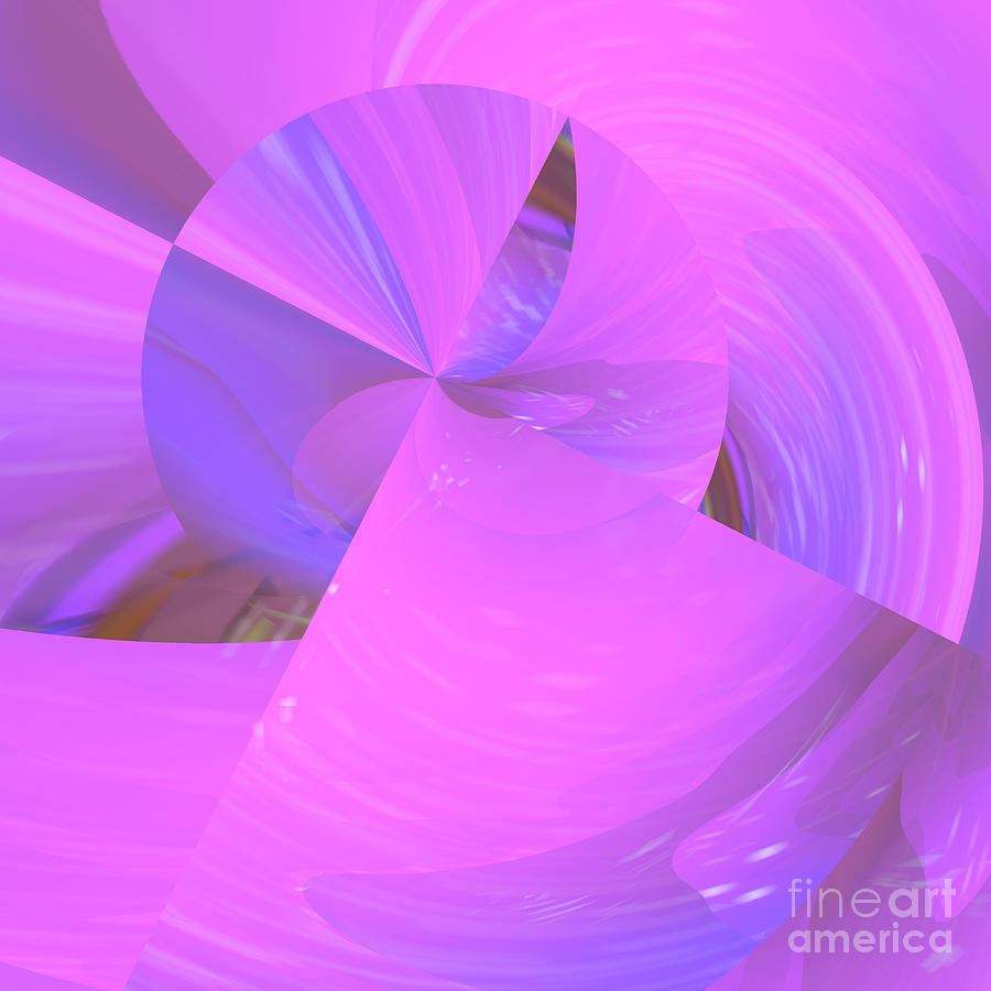 Sunset in Pink Abstract Digital Art by Mary Machare