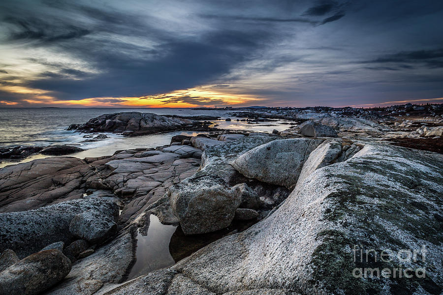 Sunset Photograph - Sunset in Pollys Cove, Nova Scotia by Mike Organ