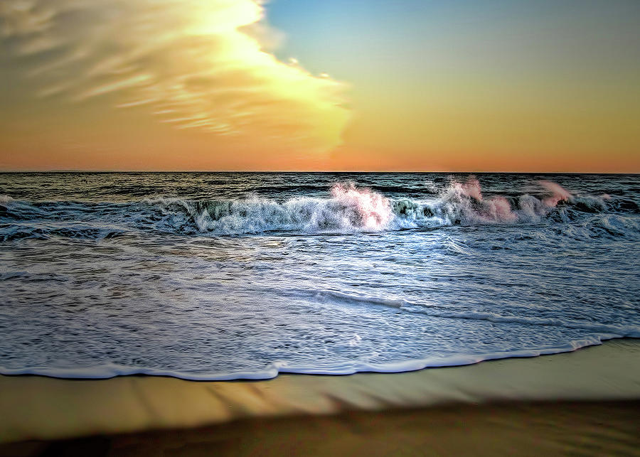 Sunset on the Atlantic - Digital Painting Digital Art by Cordia Murphy