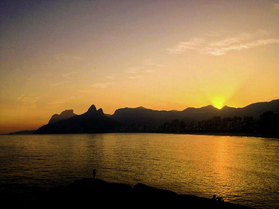 Sunset Photograph - Sunset In Rio by Cesar Vieira