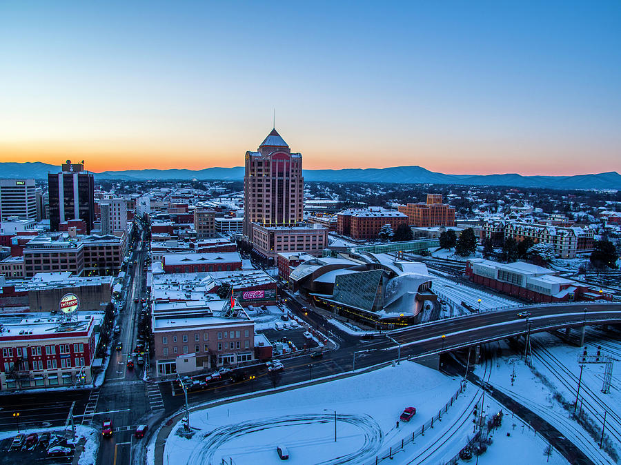 Sunset in Roanoke Photograph by Star City SkyCams