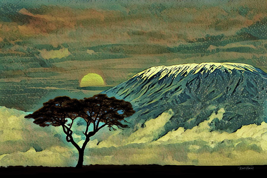 Sunset In Serengeti Mixed Media by Russ Harris