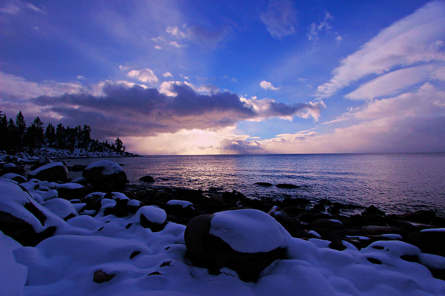 Sunset in Snow  Photograph by Sean Sarsfield