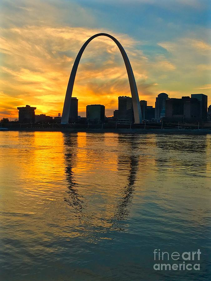Sunset in St Louis 020516 Photograph by Debbie Fenelon