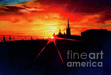 Sunset in Stockholm Photograph by Elizabeth Hoskinson