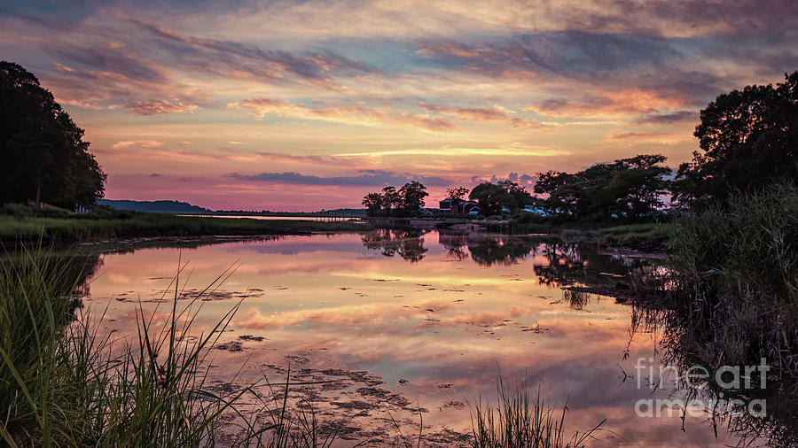 Sunset in Stony Brook, New York Photograph by Alissa Beth Photography