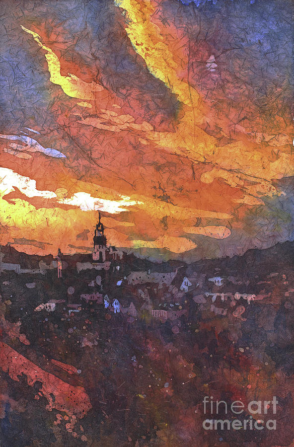 Sunset in Tabor Painting by Ryan Fox