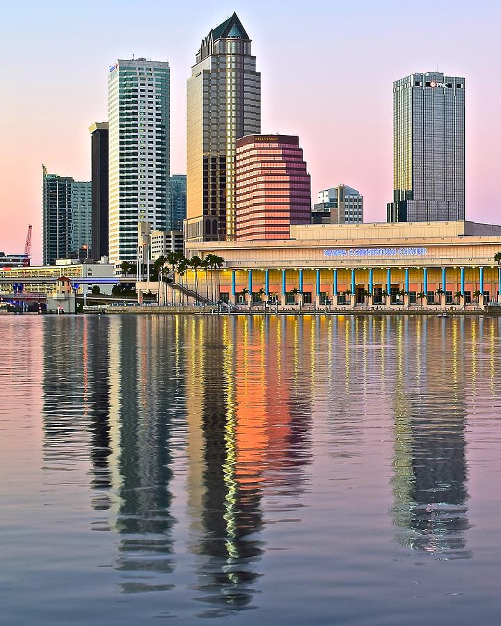 Tampa Photograph - Sunset in Tampa by Frozen in Time Fine Art Photography