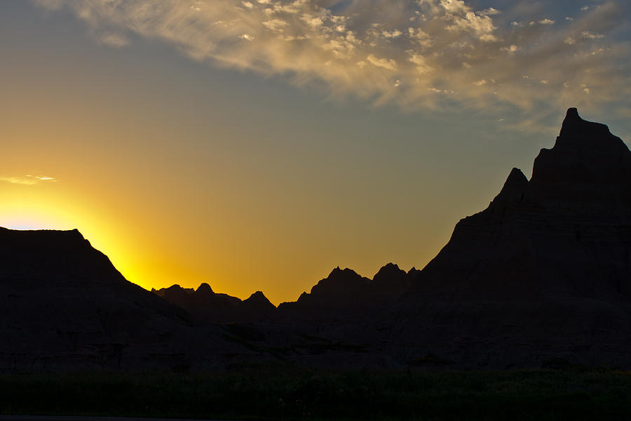 Sunset In The Badlands National Park Photograph by Marie Jamieson