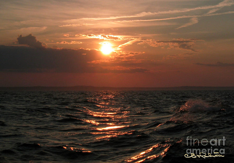 Sunset Photograph - Sunset in the Bay of Fundy by CB Hackworth