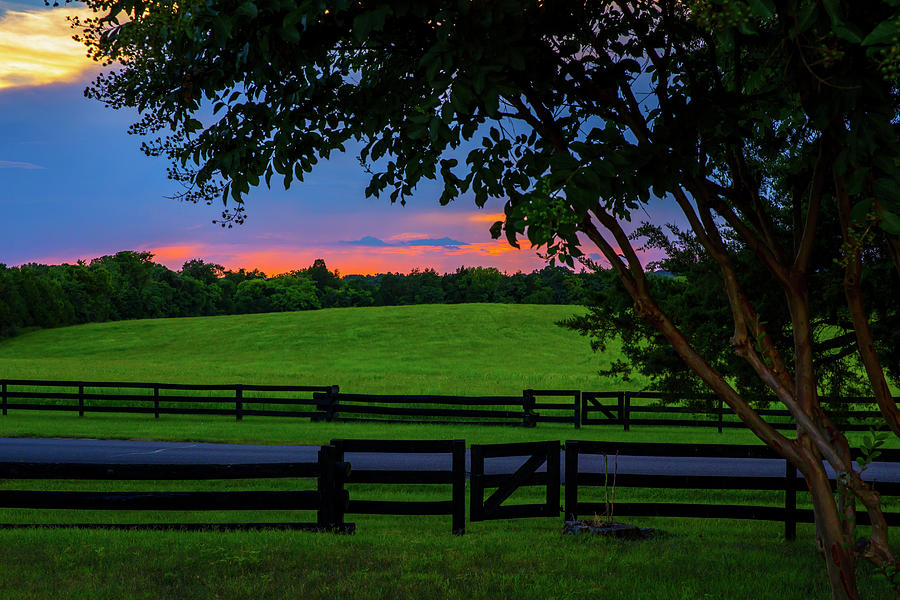 Sunset in the Country Photograph by Cliff Middlebrook - Fine Art America