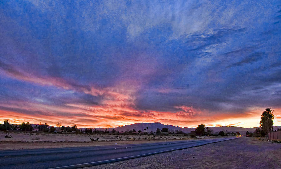 Sunset in the Desert Digital Art by Ches Black