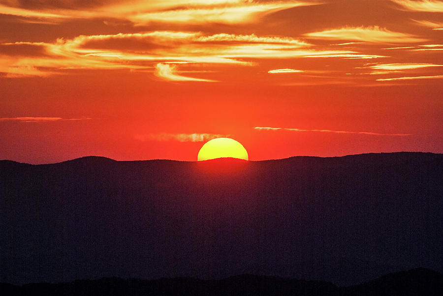 Sunset In The Mountains With Colorful Sky Photograph By Jan Sirina