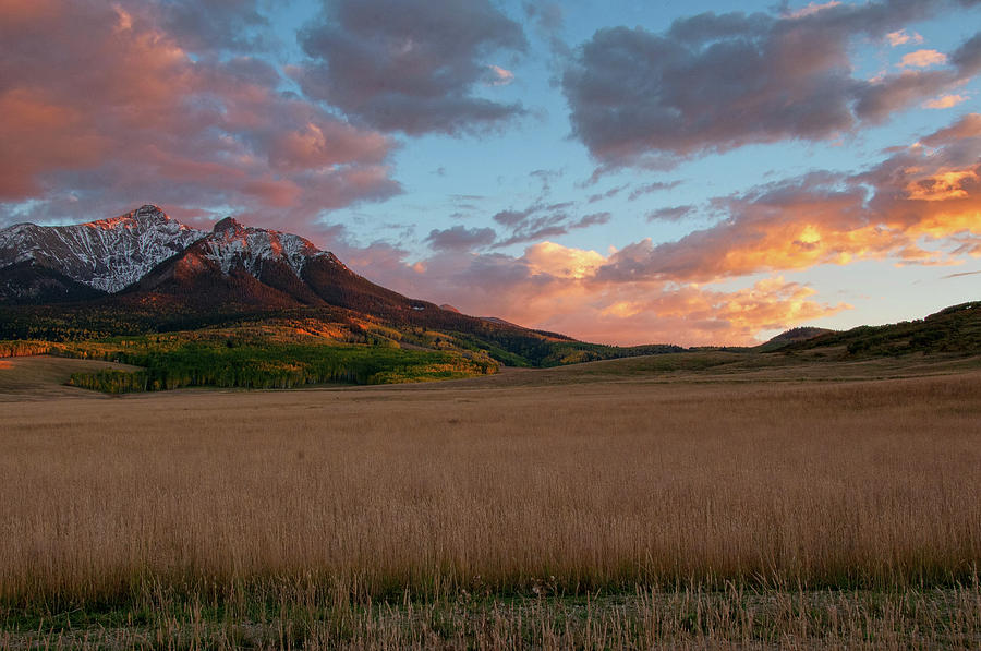Sunset in the Rockies Photograph by Steve Stuller