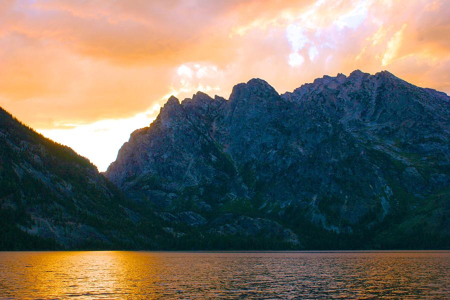 Sunset in the Tetons Photograph by Polly Castor