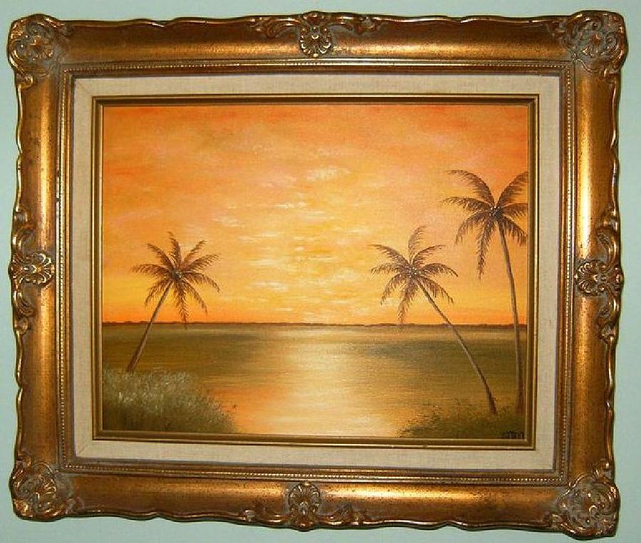 Landscape Painting - Sunset in the Tropics by Bonnie Murphy