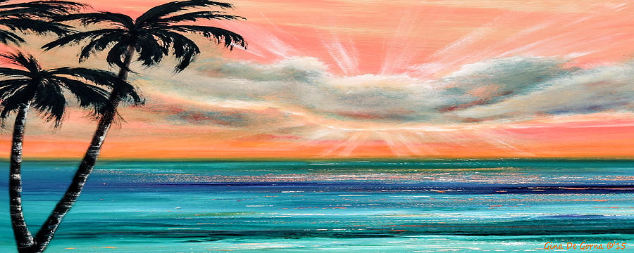 Sunset In The Tropics Painting