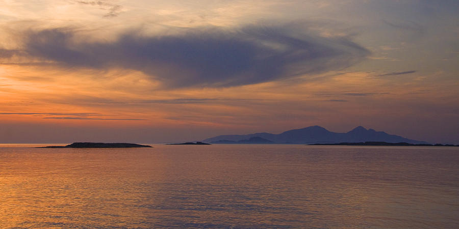 Sunset Isle of Rum Photograph by John McKinlay